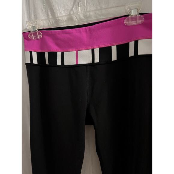 Lululemon Pink Black Astro Pants Sz 6 Traverse Stripes - Picture 2 of 6